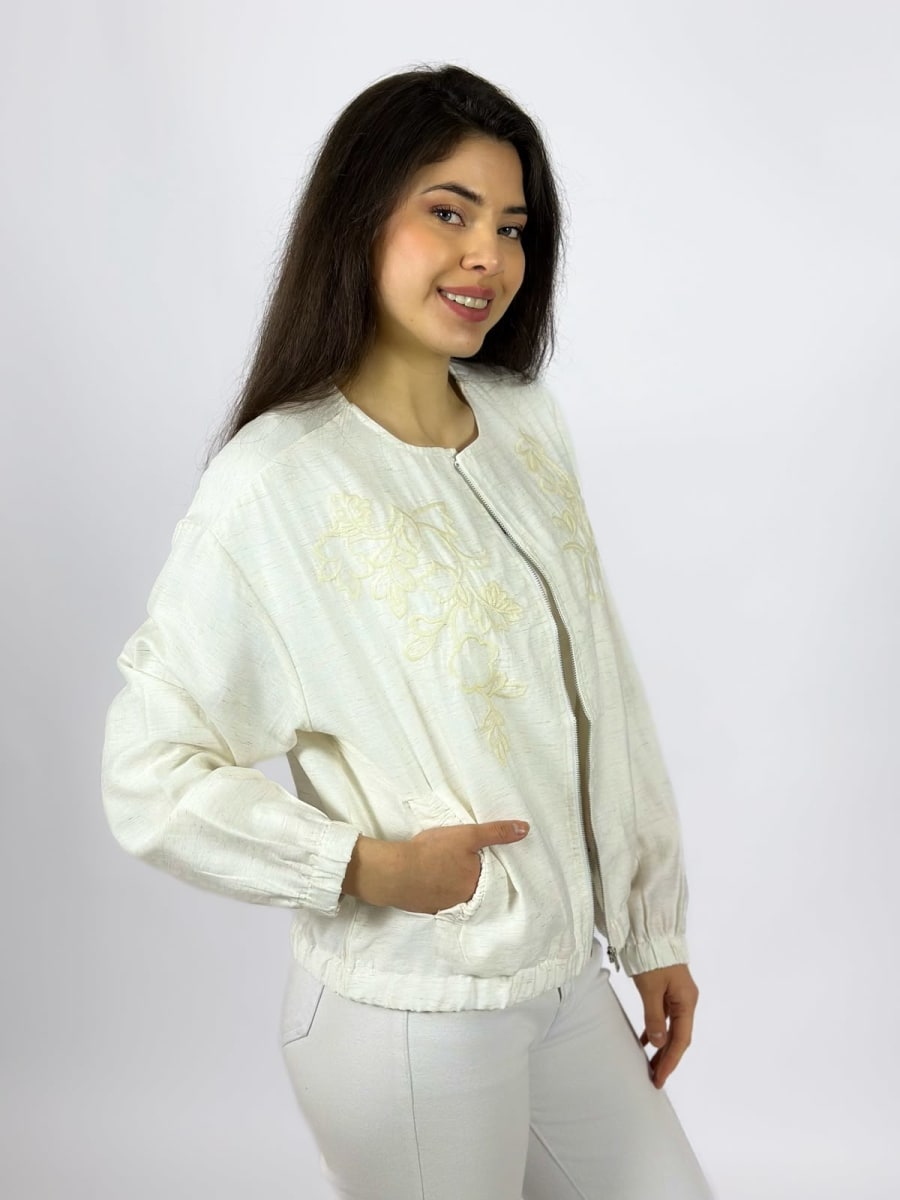 Bomber Casual Lino Bordada A1-289