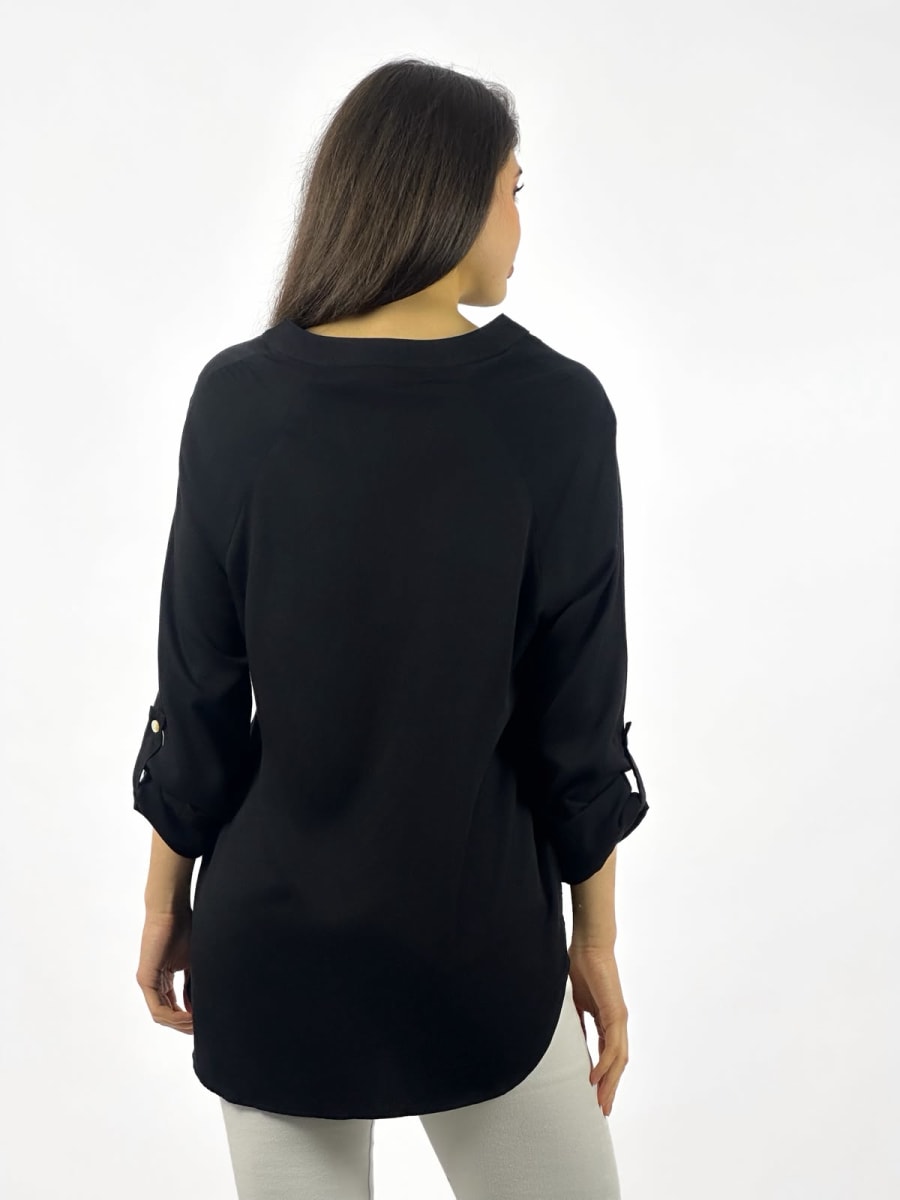 Blusa Diseño Broderi Flor Plateada A1-296