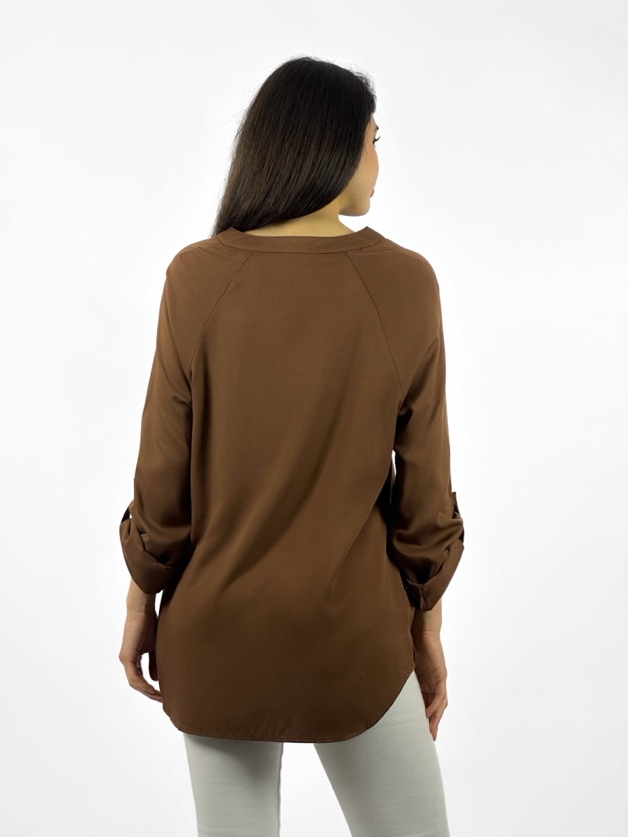 Blusa Diseño Broderi Flor Plateada A1-299