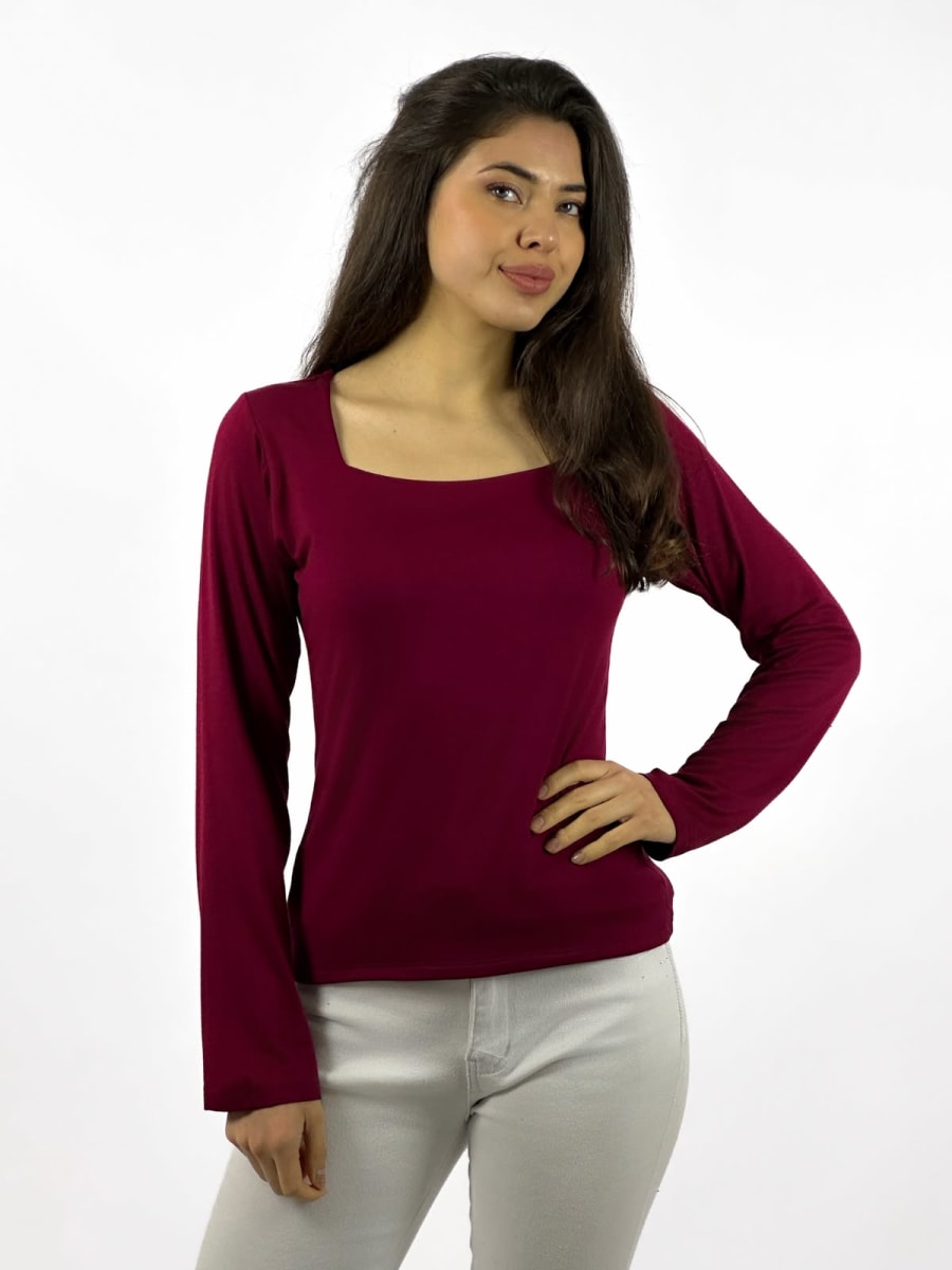 Polera Basica Cuello Cuadrado A3-804