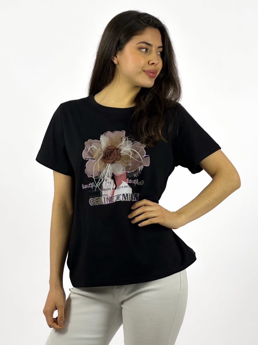 Polera Flor Estampada CELINE € MILAN A1-458