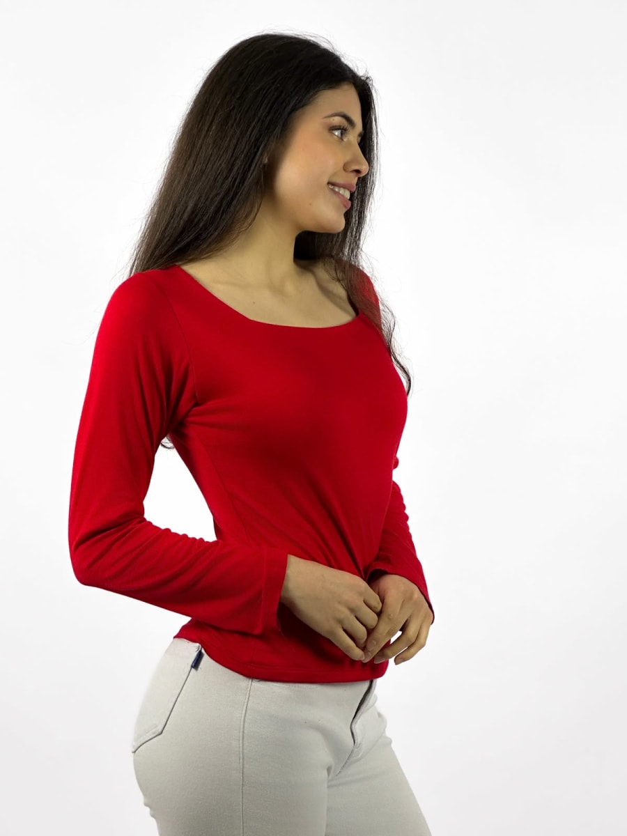 Polera Basica Cuello Cuadrado A3-8014
