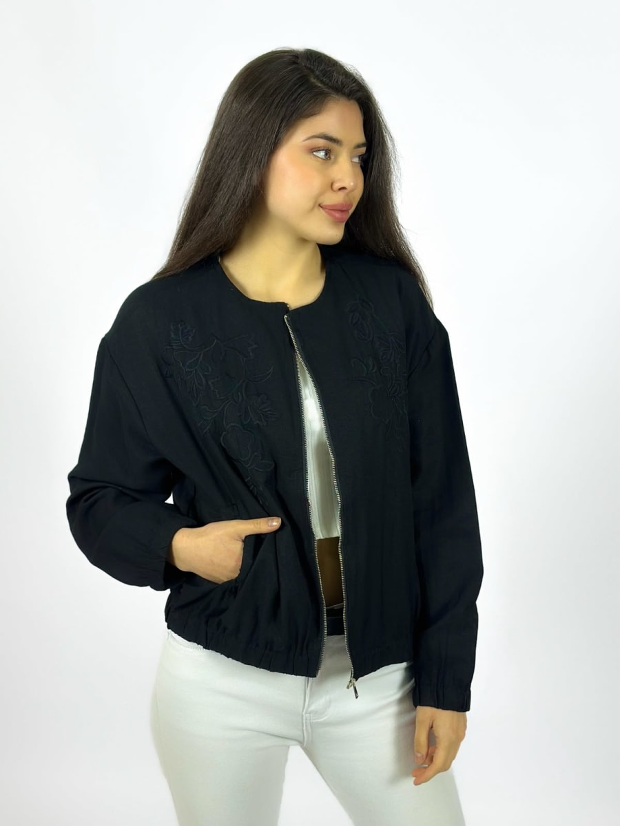 Bomber Casual Lino Bordada A1-285