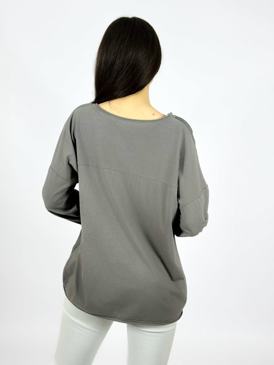 Polera Flor y Letras Brillantes A1-519