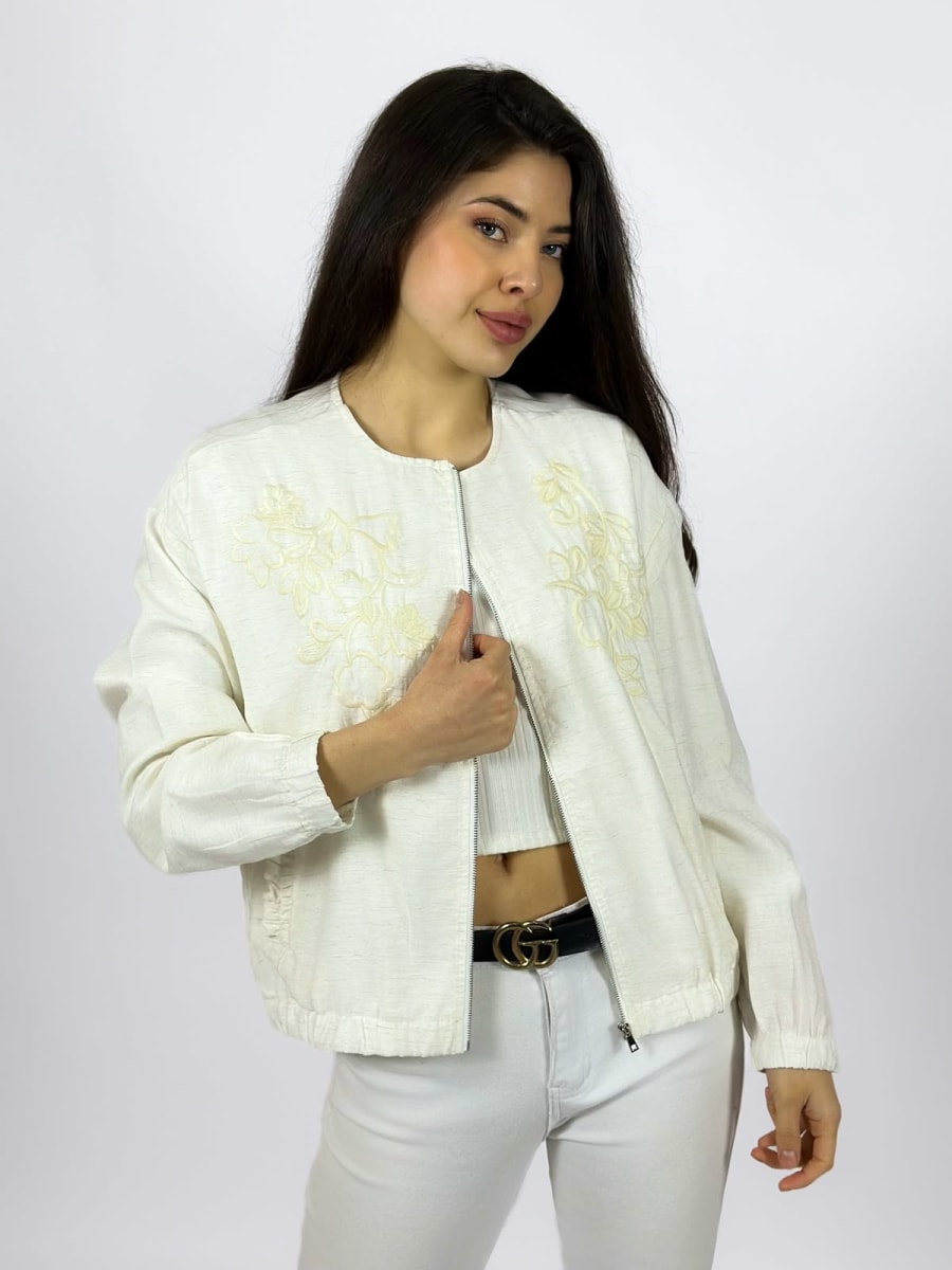 Bomber Casual Lino Bordada A1-288