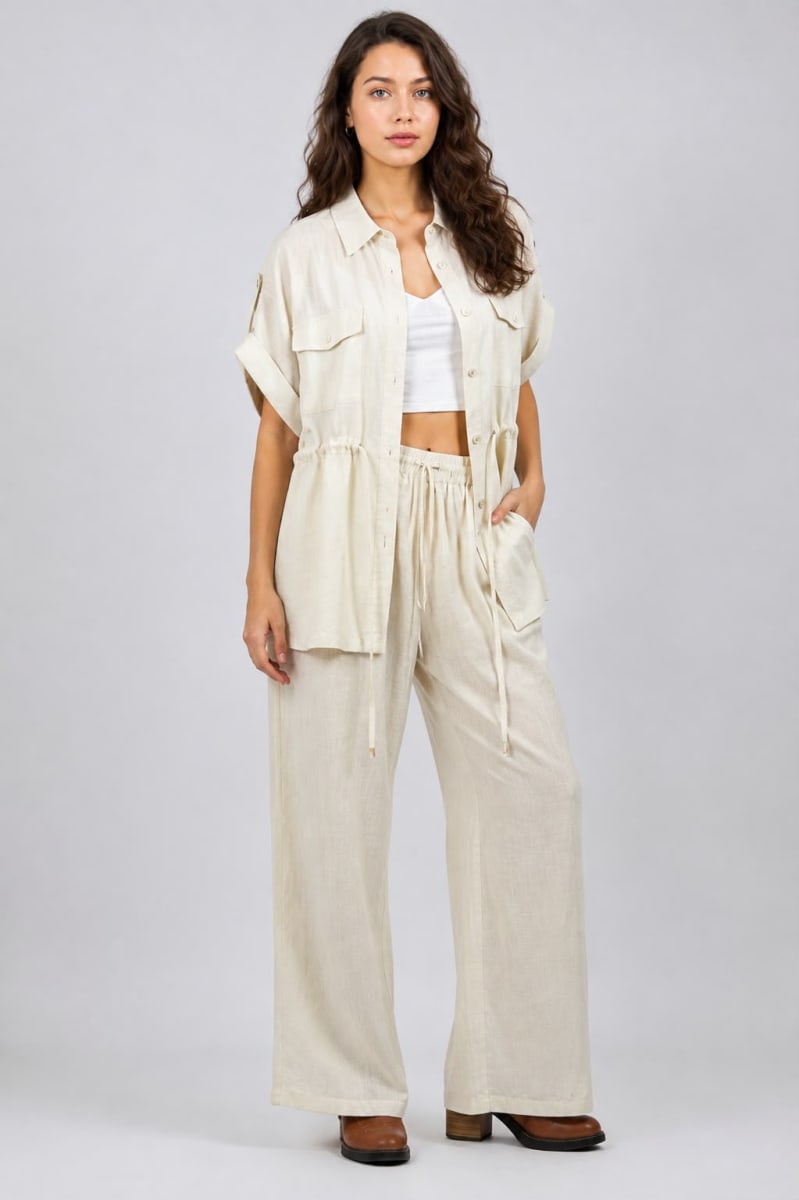 Blusa Sobre Camisa de Lino A4-904