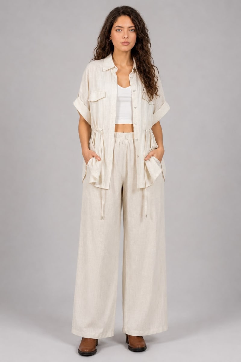 Blusa Sobre Camisa de Lino A4-906