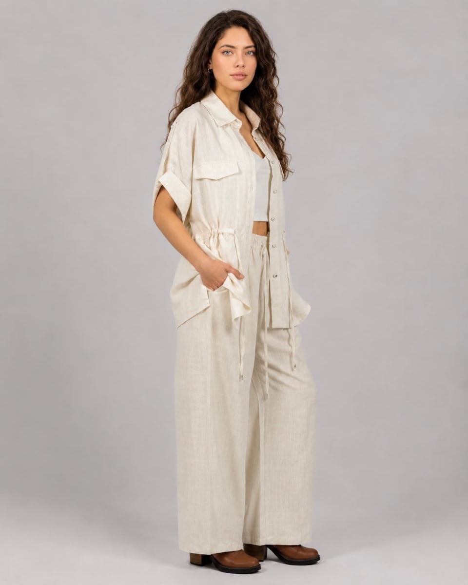 Blusa Sobre Camisa de Lino A4-905