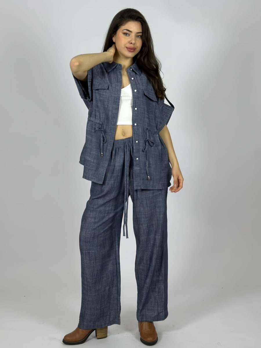 Blusa Sobre Camisa de Lino A4-9010