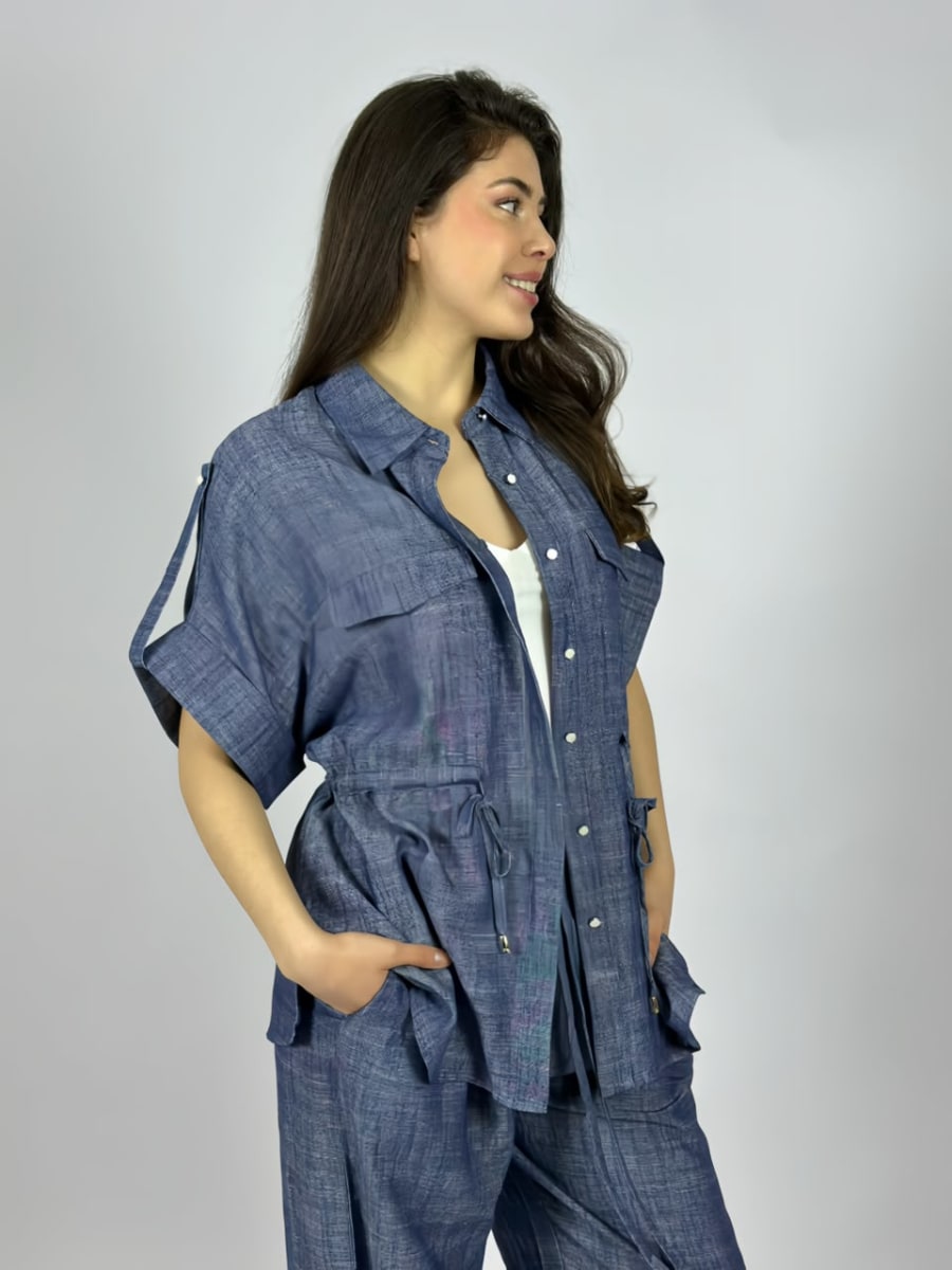 Blusa Sobre Camisa de Lino A4-908
