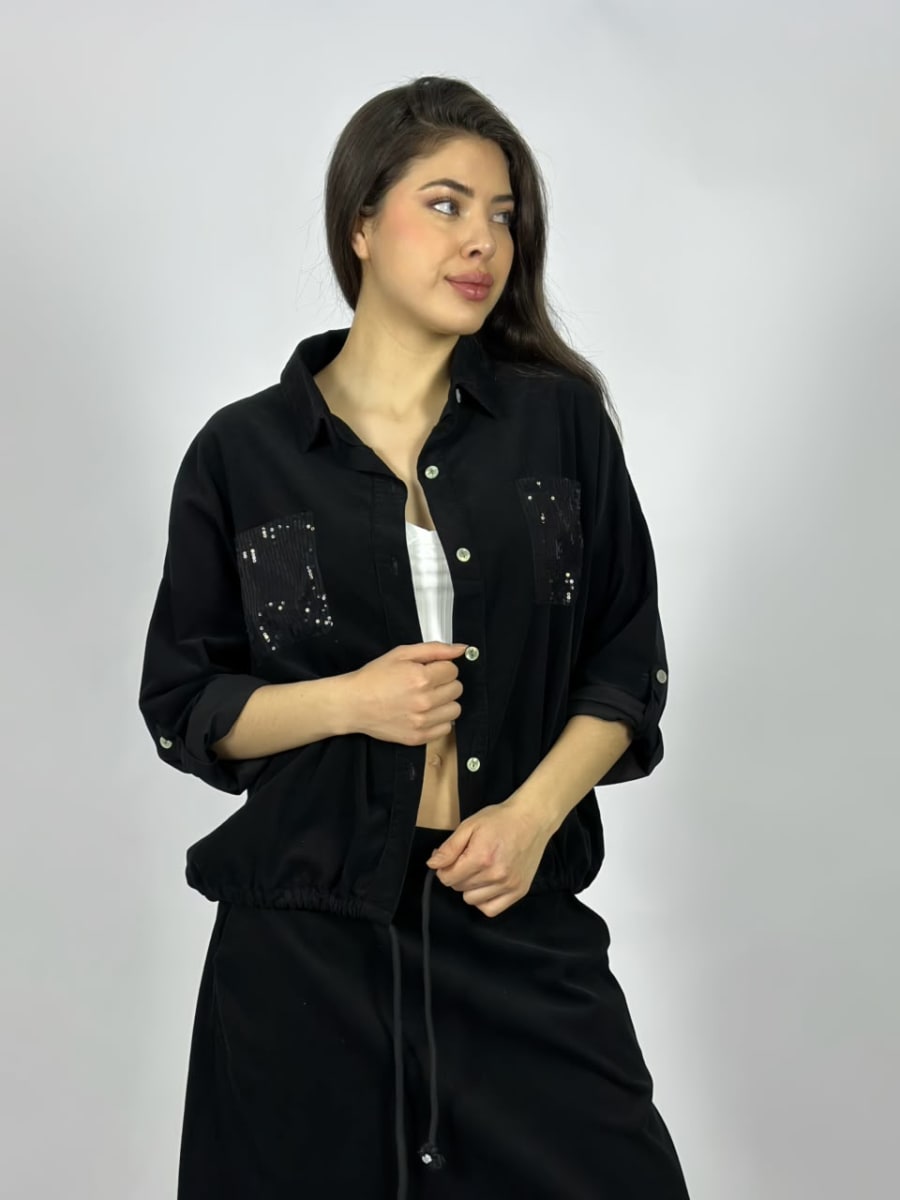 Chaqueta Cotele Delgado Bolsillos Brillos A2-571