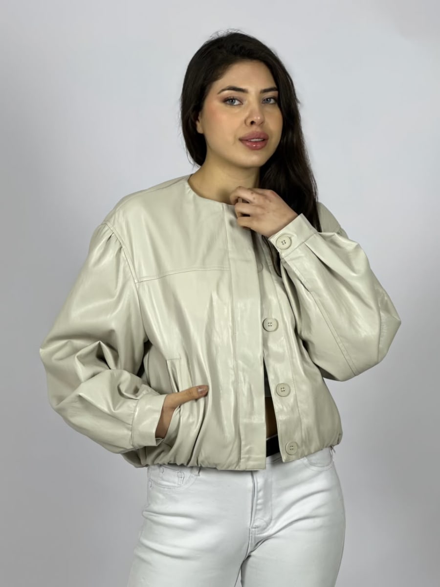 Chaqueta Bomber Eco Cuero B4-1681