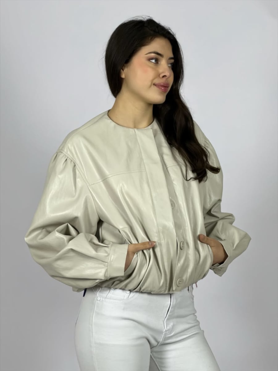 Chaqueta Bomber Eco Cuero B4-1682