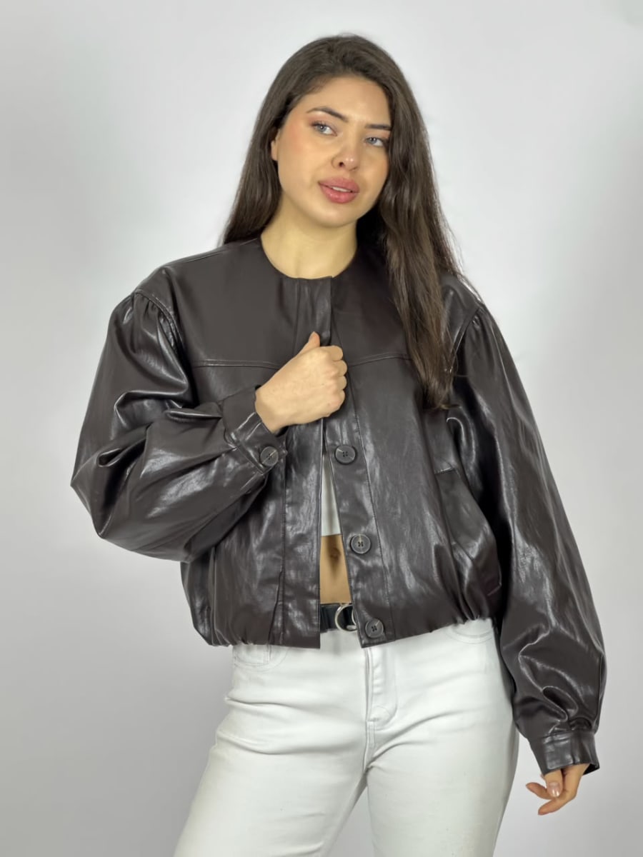 Chaqueta Bomber Eco Cuero B4-16810