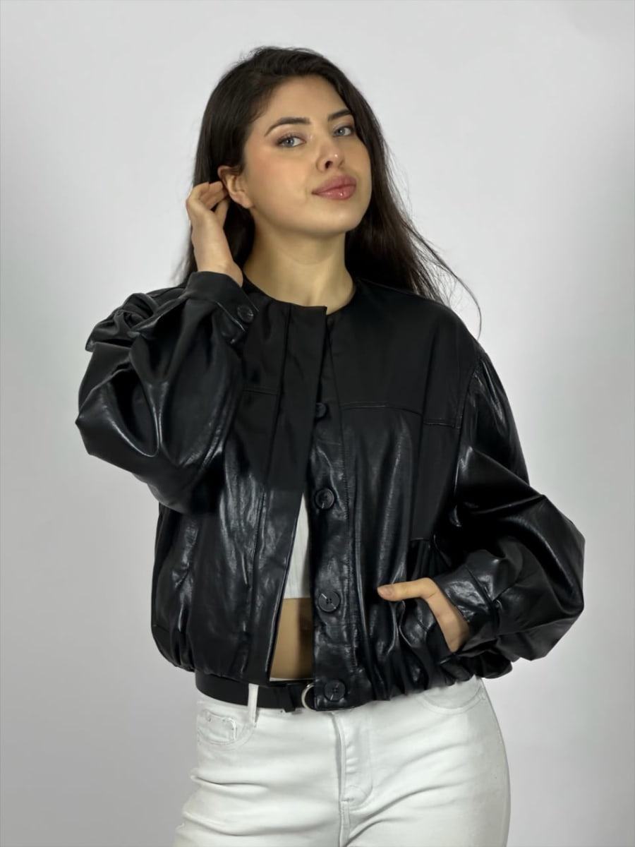 Chaqueta Bomber Eco Cuero B4-1686