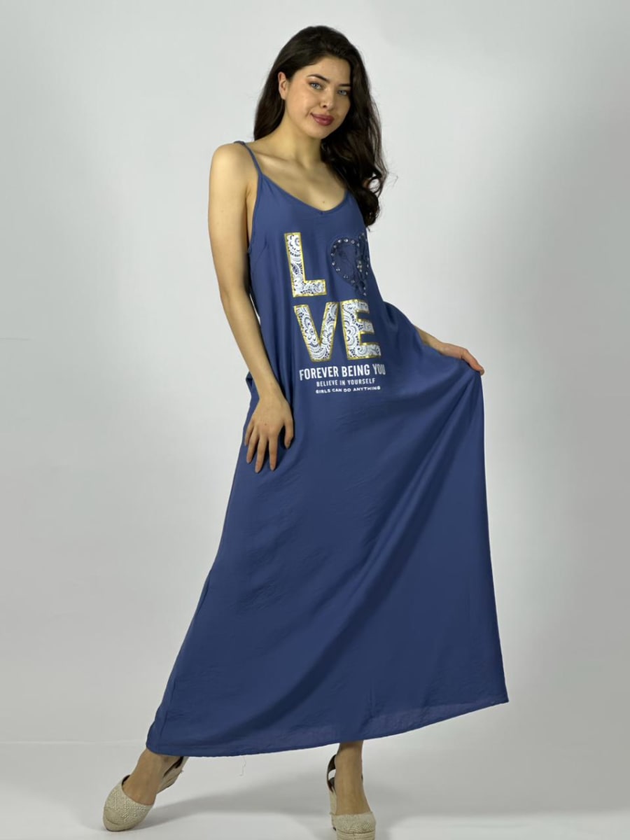 Vestido Crepe S/Mangas LOVE FOREVER A3-732