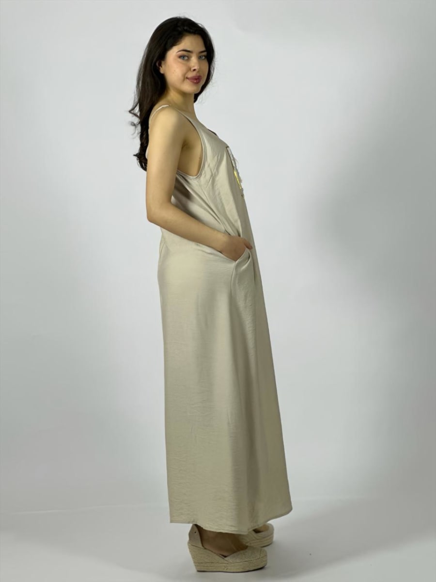 Vestido Crepe S/Mangas LOVE FOREVER A3-735