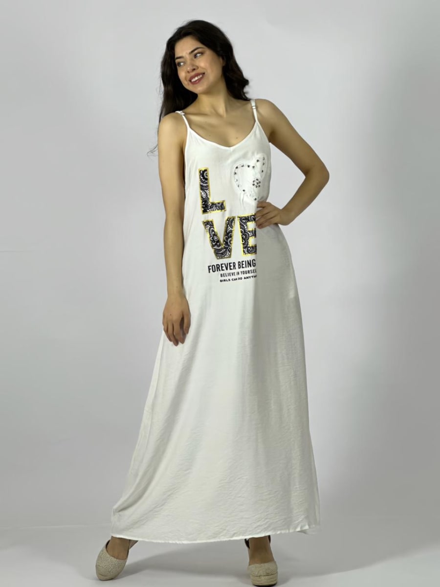 Vestido Crepe S/Mangas LOVE FOREVER A3-739
