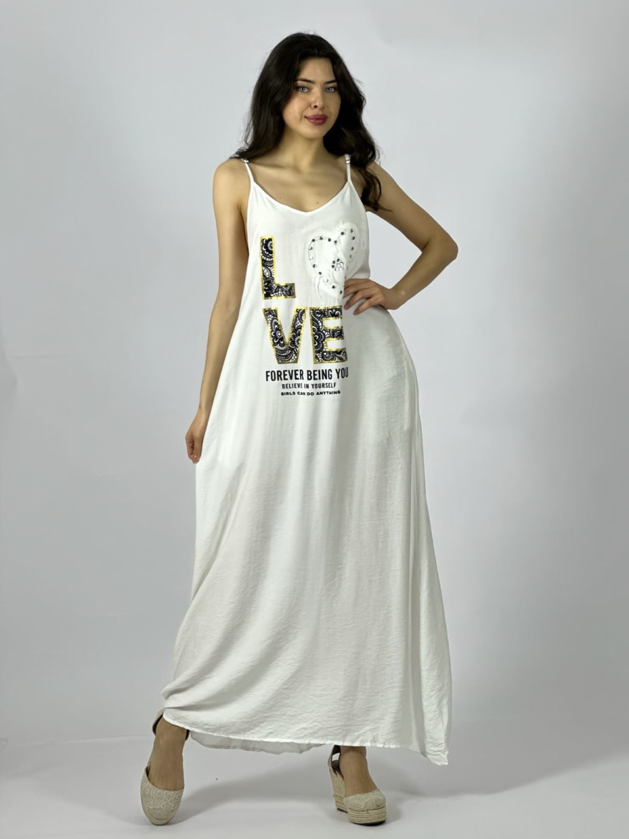 Vestido Crepe S/Mangas LOVE FOREVER A3-737