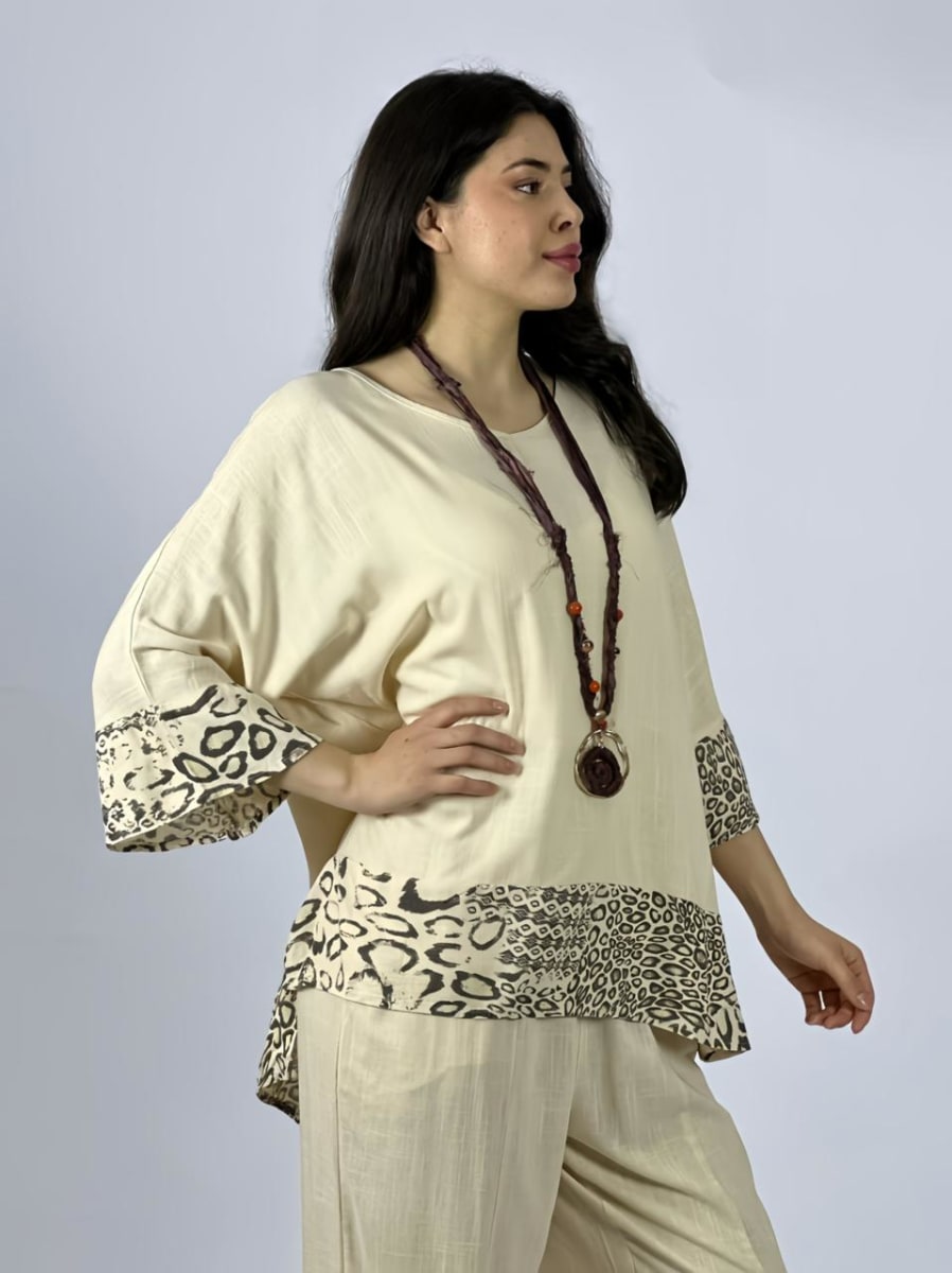Bluson Lino Bordes Print A1-282