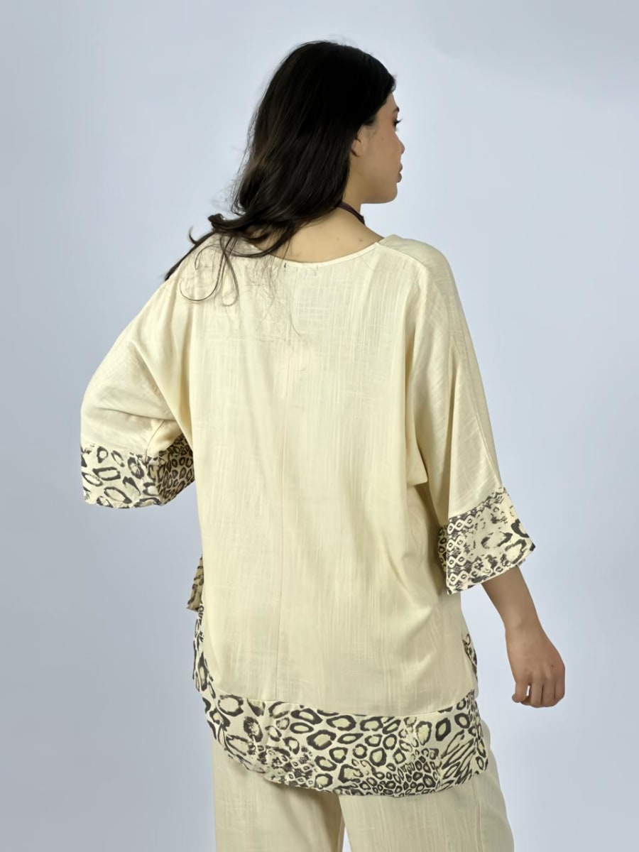 Bluson Lino Bordes Print A1-283