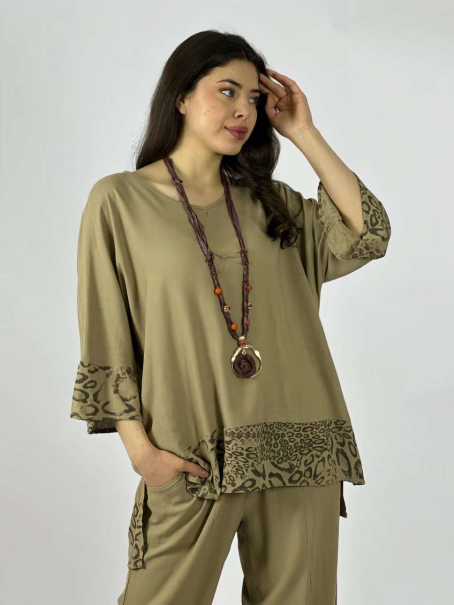 Bluson Lino Bordes Print A1-284