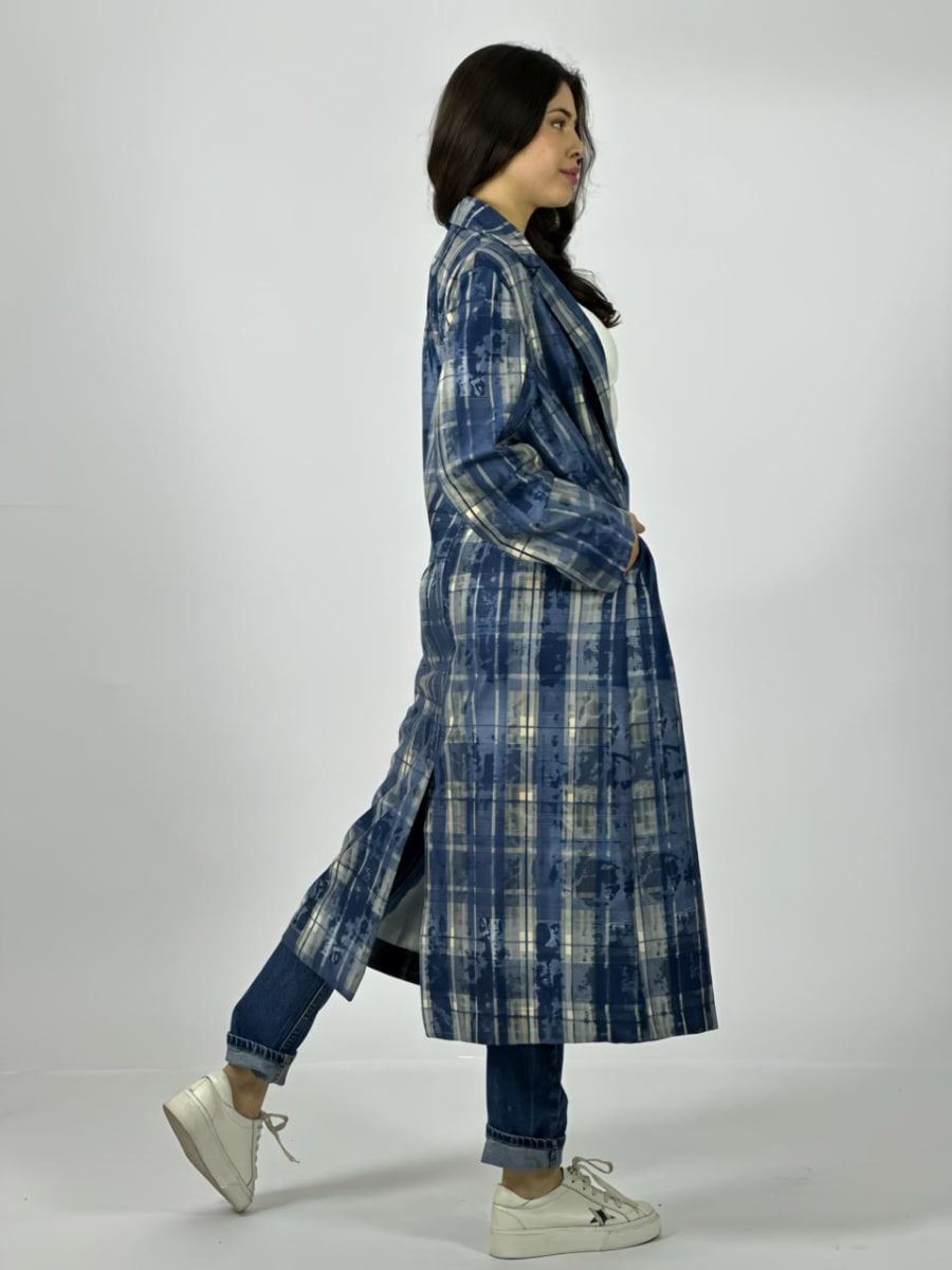 Chaqueta de Gamuza Diseño A Cuadros A1-153
