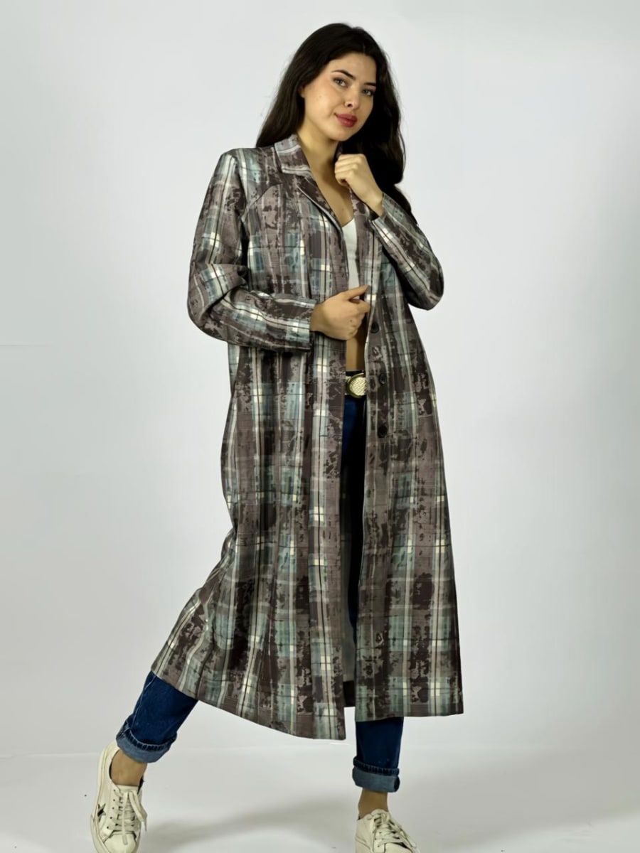 Chaqueta de Gamuza Diseño A Cuadros A1-155