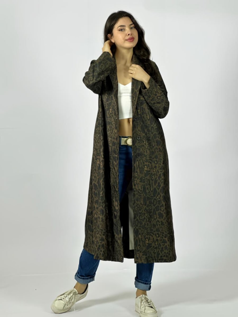 Chaqueta Gamuza Diseño Print A1-297