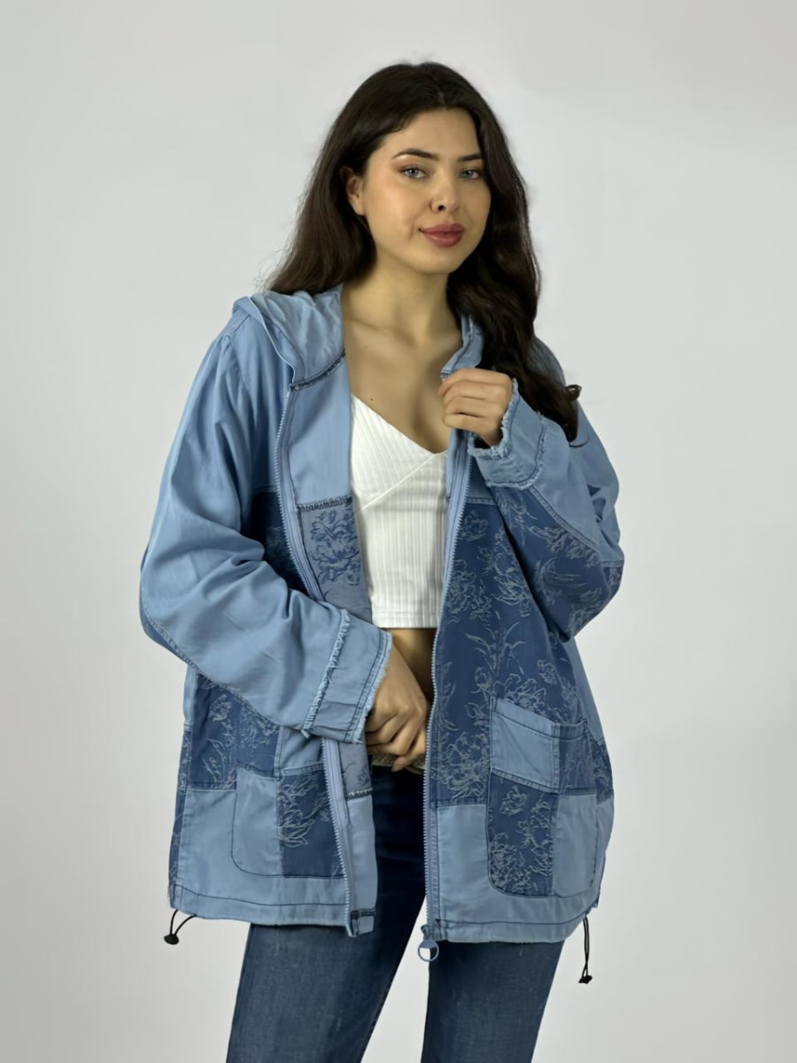 Chaqueta Mezclilla Con Cierre Relieves A1-101