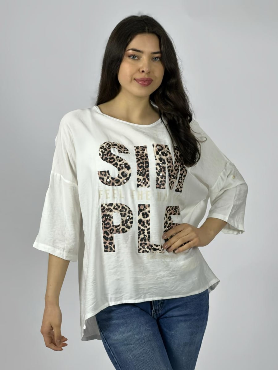 Polera Lino Letra SIMPLE Print A1-331