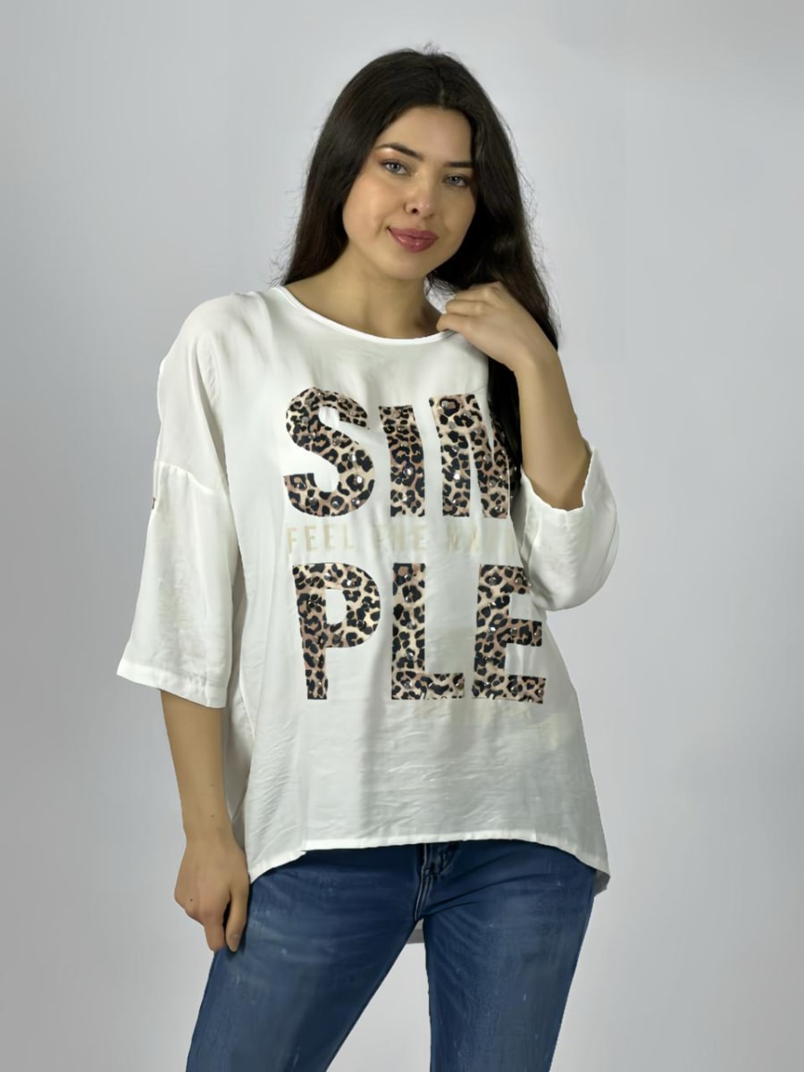 Polera Lino Letra SIMPLE Print A1-332