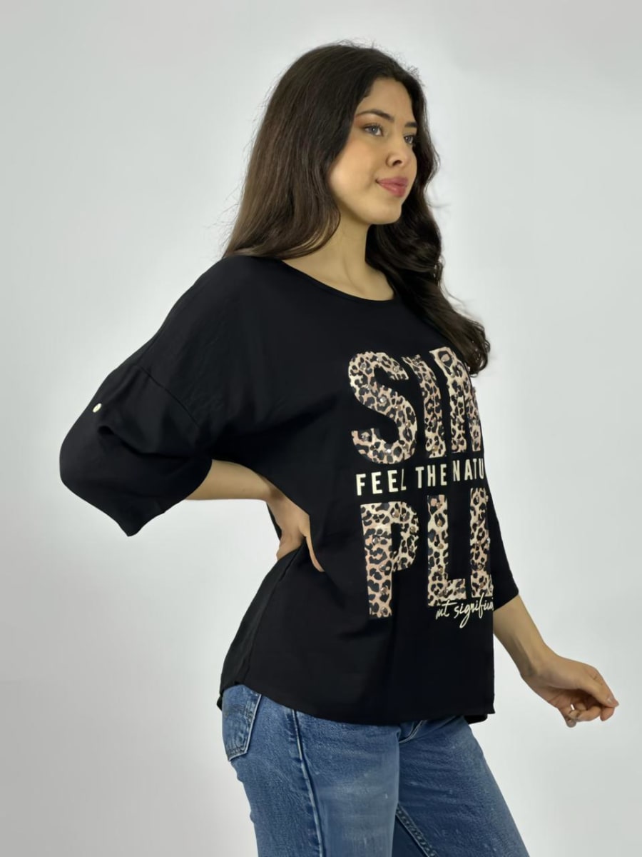 Polera Lino Letra SIMPLE Print A1-336