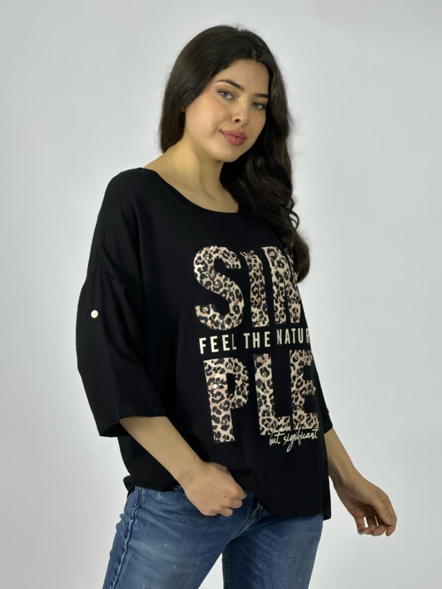 Polera Lino Letra SIMPLE Print A1-335