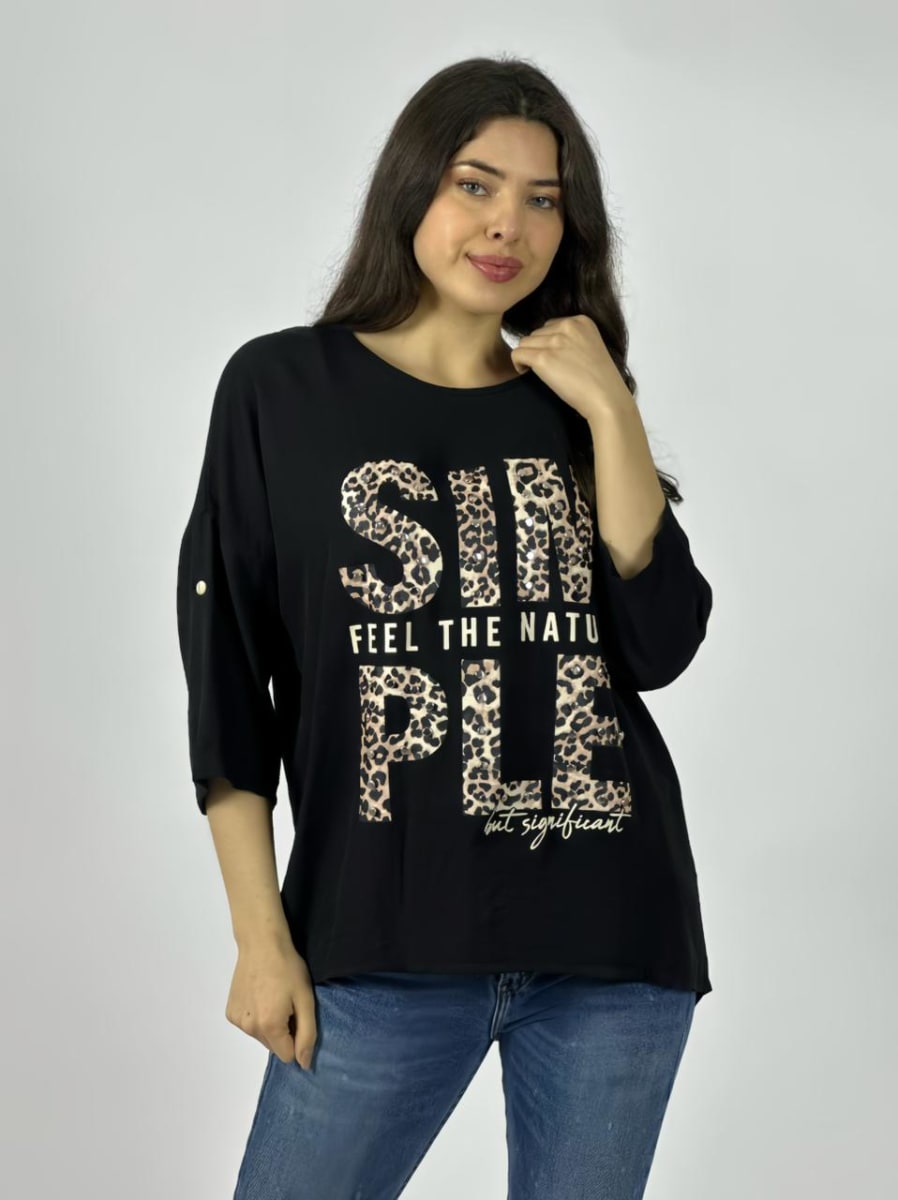 Polera Lino Letra SIMPLE Print A1-334