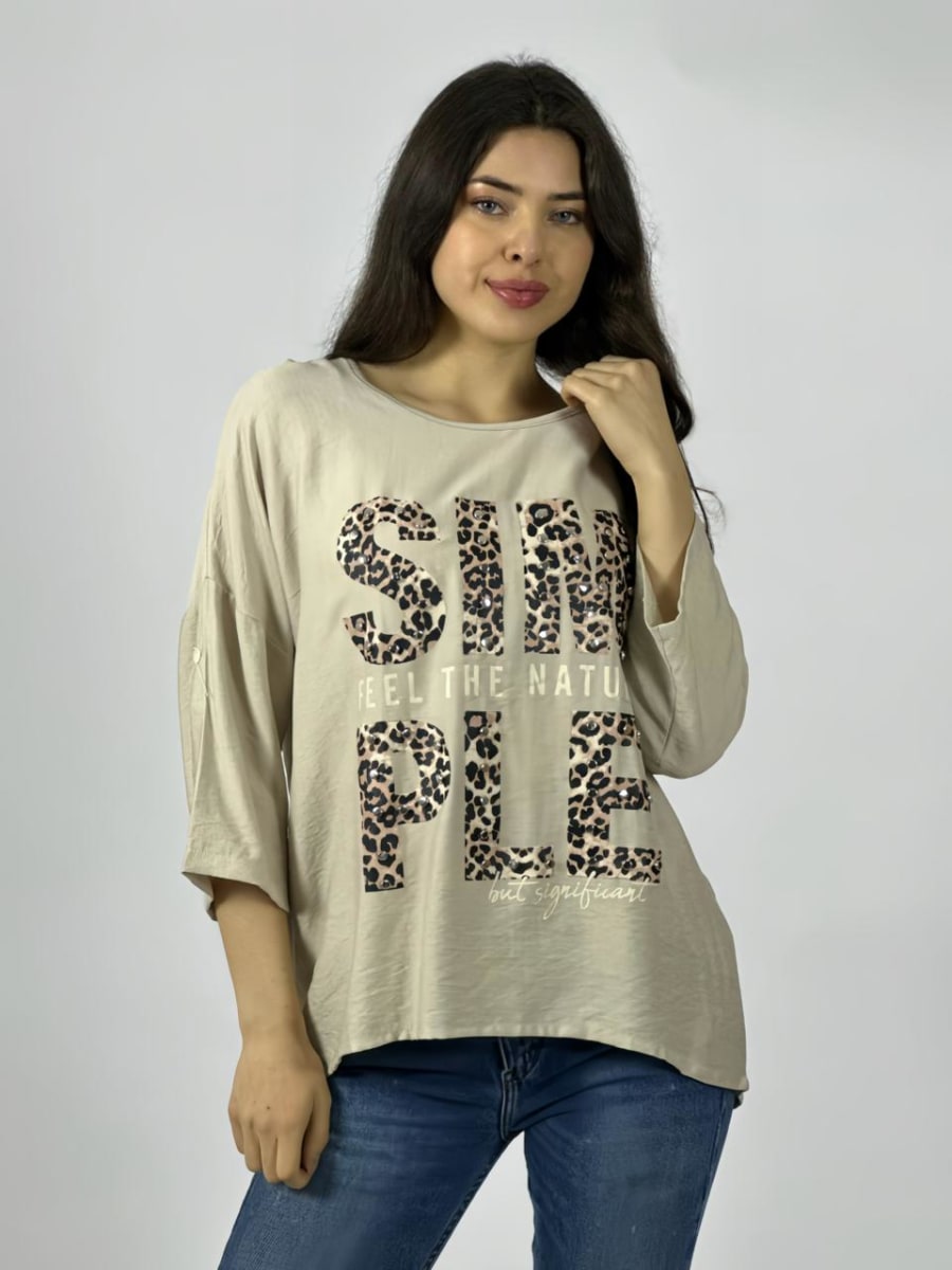 Polera Lino Letra SIMPLE Print A1-338