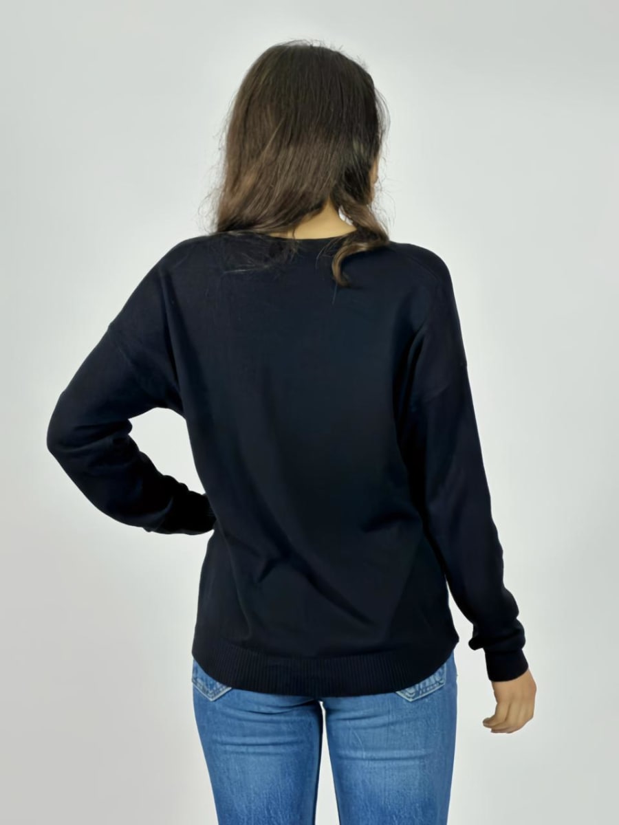 Sweater Spandex Doble Corazon Print/Brillos A3-704