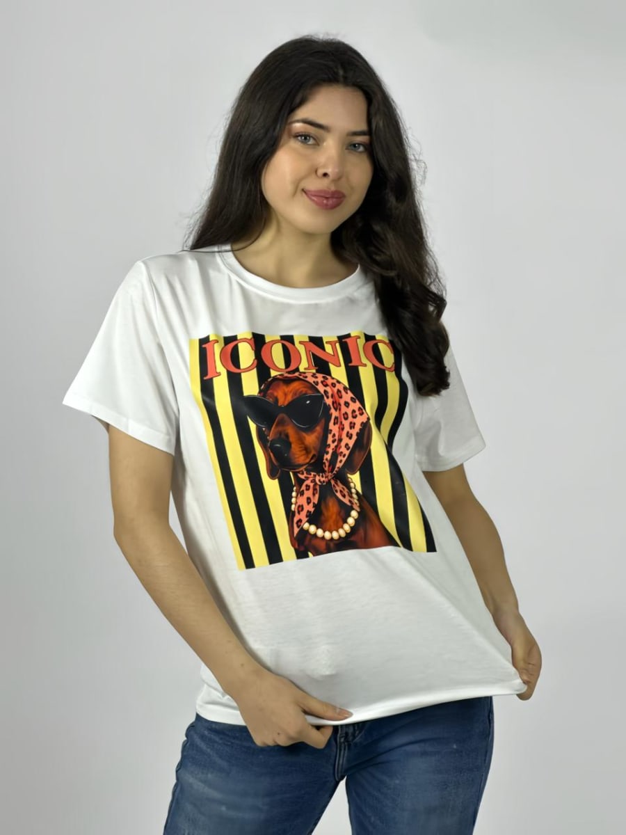 Polera ICONIC Perro Perlas con Lentes A1-154