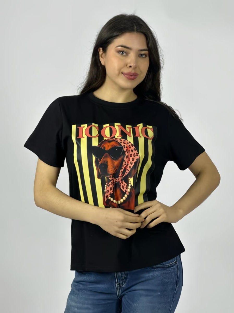 Polera ICONIC Perro Perlas con Lentes A1-152