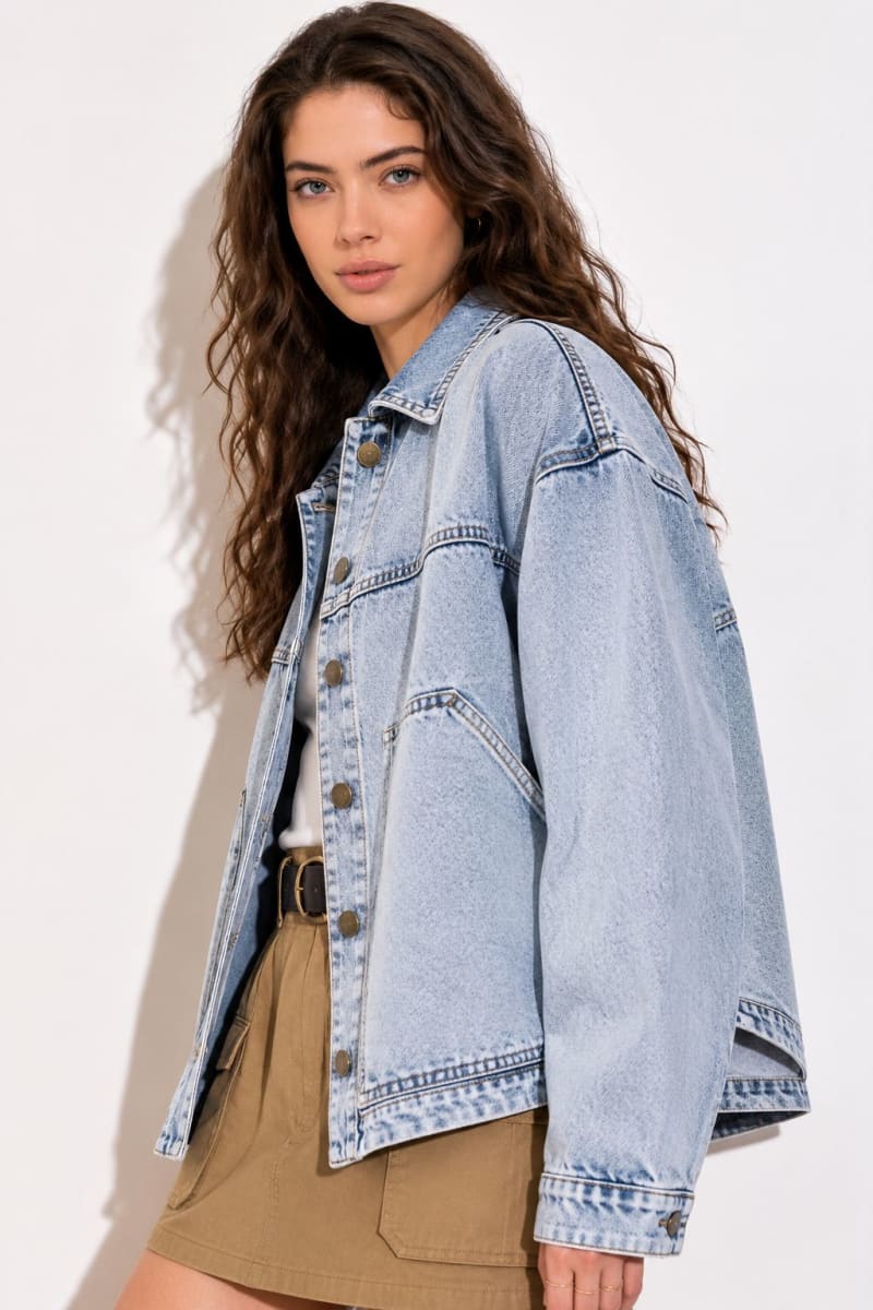 Chaqueta de Mezclilla Abotonada A3-787