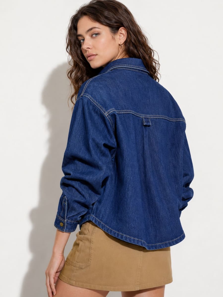 Chaqueta de Mezclilla Abotonada A3-786