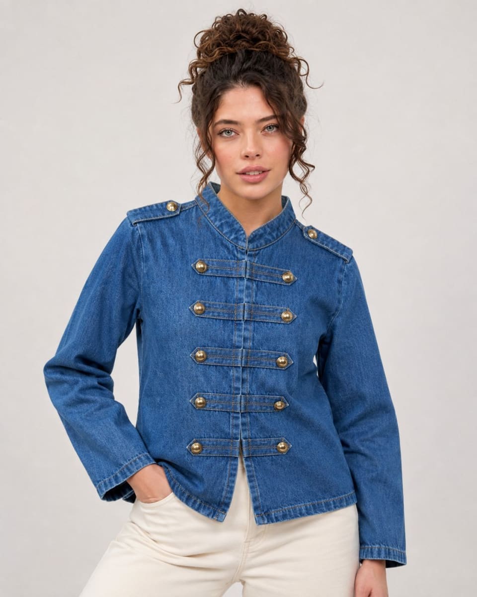Chaqueta Mezclilla Estilo Napoleon A3-753