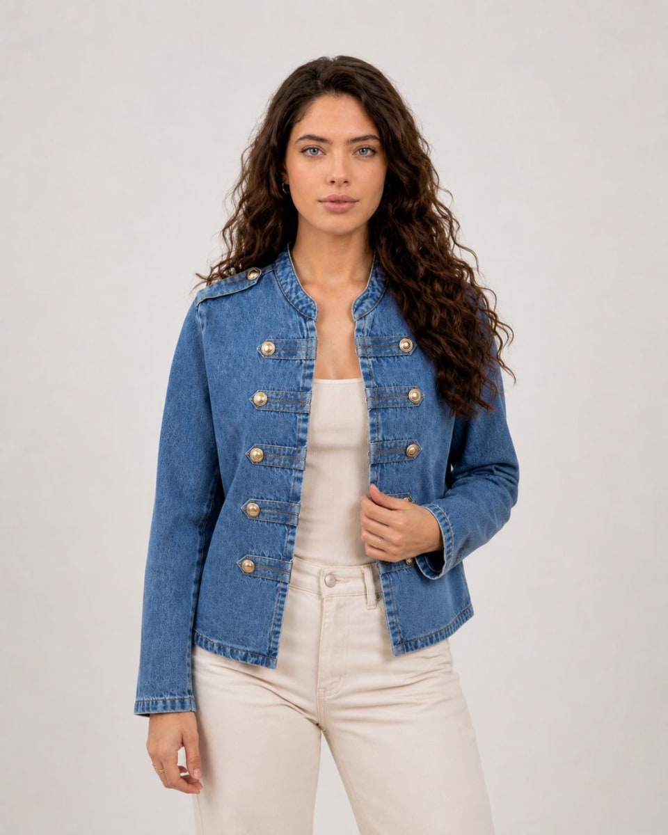 Chaqueta Mezclilla Estilo Napoleon A3-754