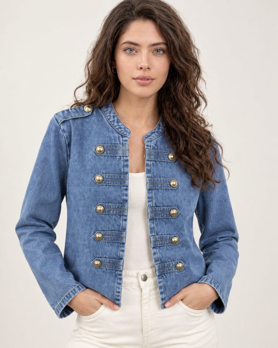 Chaqueta Mezclilla Estilo Napoleon A3-755