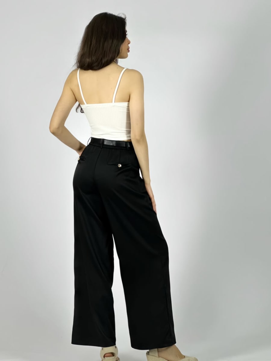 Pantalon Con Cinturon Diseño Costura Central A1-2211