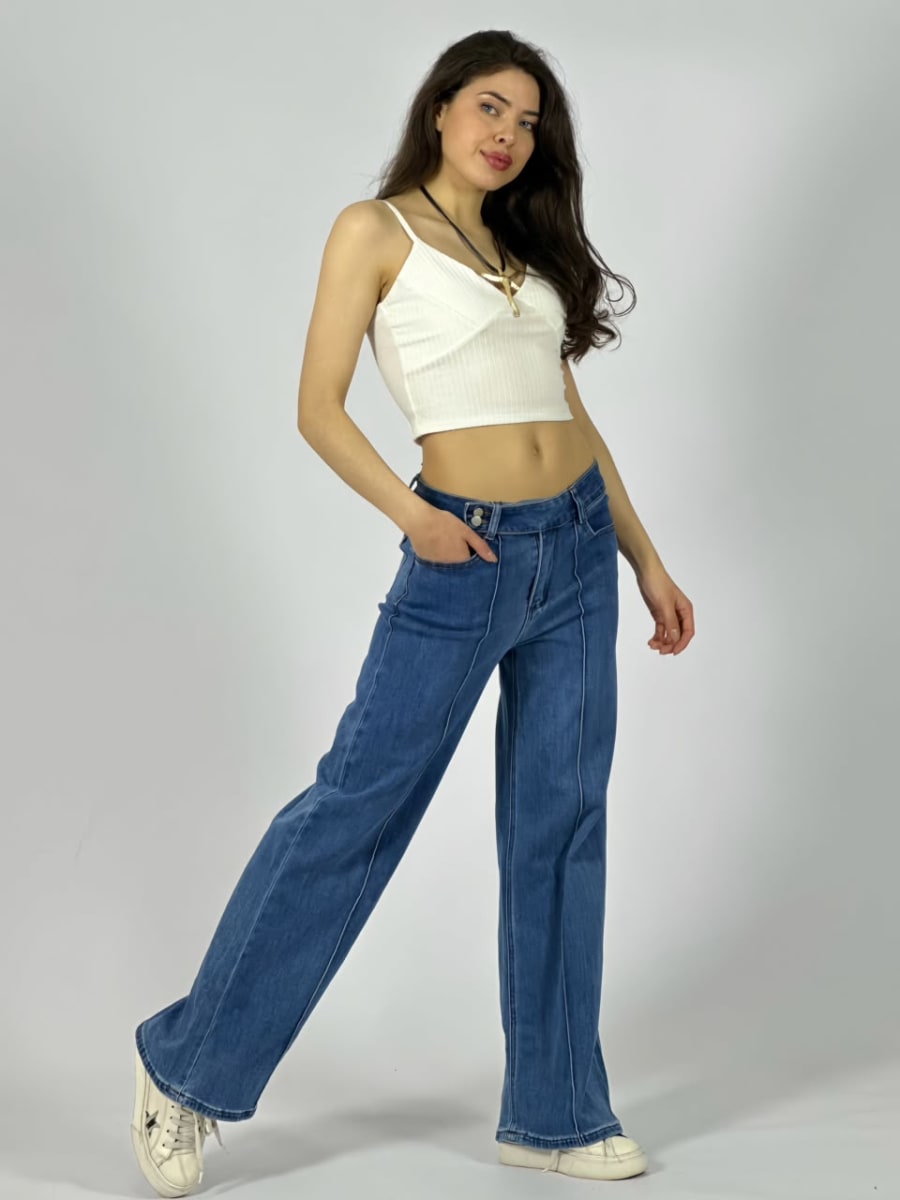 Jeans Elasticado Costura Vertical A1-251