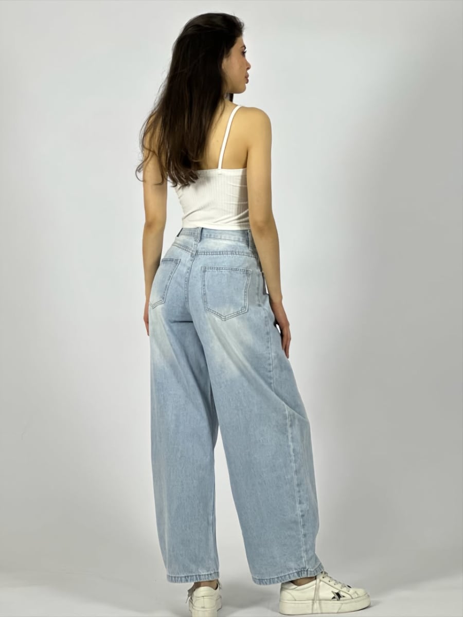 Pantalon Mezclilla Doble Boton Con Cinturon A3-779