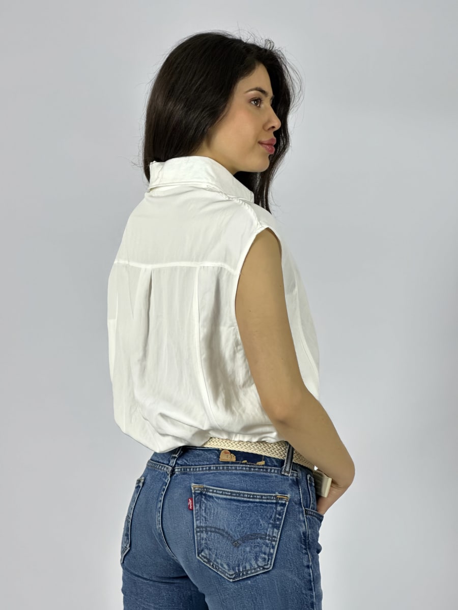 Chaqueta Bomber Sin Mangas Botones Grandes A4-9011