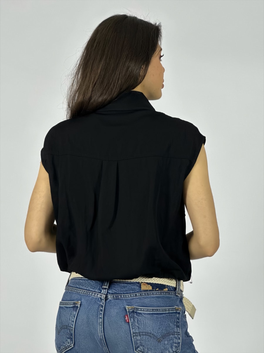 Chaqueta Bomber Sin Mangas Botones Grandes A4-902