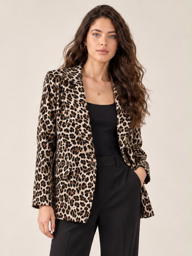 Blazer Print con Bolsillos A1-281